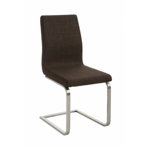 Jídelní židle Belfort, textil, hnědá - 1