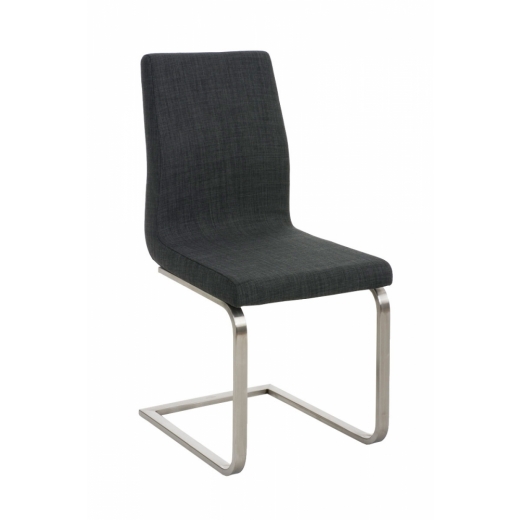 Jídelní židle Belfort, textil, tmavě šedá - 1
