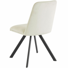 Jídelní židle Belissimo (SADA 2 ks), samet, krémová - 5