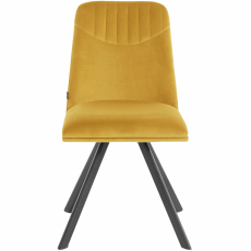 Jídelní židle Belissimo (SADA 2 ks), samet, zlatá - 2