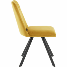 Jídelní židle Belissimo (SADA 2 ks), samet, zlatá - 3
