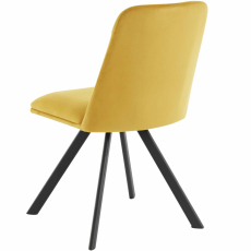 Jídelní židle Belissimo (SADA 2 ks), samet, zlatá - 5