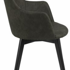 Jídelní židle Bella (SET 2ks), tkanina, zelená - 3