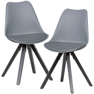Jídelní židle Benny (SET 2 ks), syntetická kůže, šedá