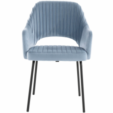 Jídelní židle Bentley (SADA 2 ks), samet, modrá - 2
