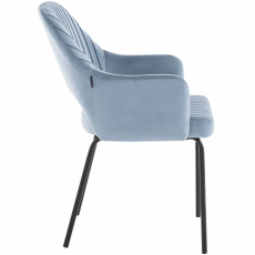 Jídelní židle Bentley (SADA 2 ks), samet, modrá - 3