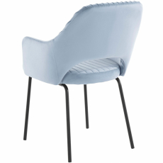 Jídelní židle Bentley (SADA 2 ks), samet, modrá - 5