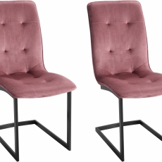 Jídelní židle Berry (SET 2 ks), růžová - 1