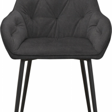 Jídelní židle Betty (SADA 2 ks), samet, černá / antracitová - 2