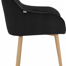 Jídelní židle Betty (SADA 2 ks), samet, dub / černá - 3