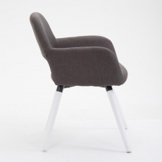 Jídelní židle Boba textil, bílé nohy - 8