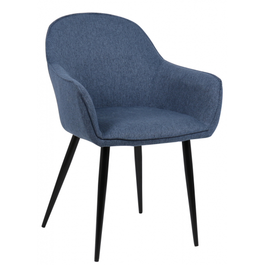 Jídelní židle Boise, textil, modrá - 1
