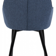 Jídelní židle Boise, textil, modrá - 5
