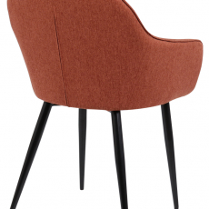 Jídelní židle Boise, textil, oranžová - 4