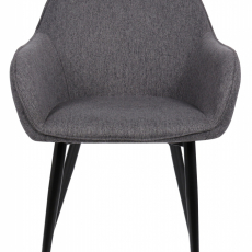 Jídelní židle Boise, textil, tmavě šedá - 2