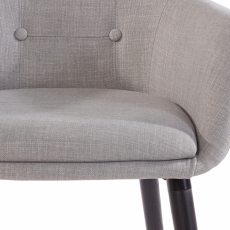 Jídelní židle Bradford, textil, šedá - 3