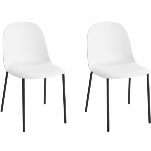 Jídelní židle Bren (SET 2 ks), bílá - 1