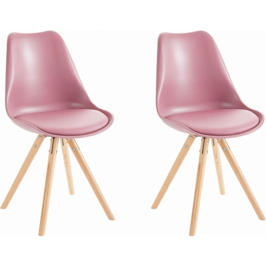 Jídelní židle Brend (SET 2 ks), růžová - 1