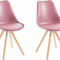 Jídelní židle Brend (SET 2 ks), růžová - 1