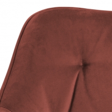 Jídelní židle Brooke (SET 2ks), samet, korálová - 6