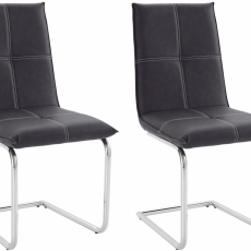 Jídelní židle Cami (SET 2 ks), antracitová - 1