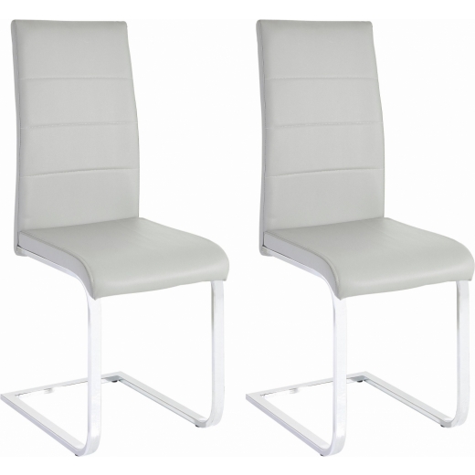 Jídelní židle Care (SET 2 ks), šedá / bílá - 1