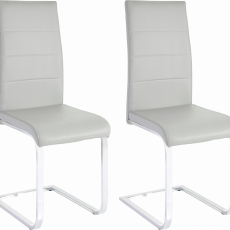 Jídelní židle Care (SET 2 ks), šedá / bílá - 1