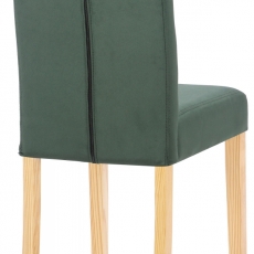 Jídelní židle Cello I., samet, přírodní / zelená - 4