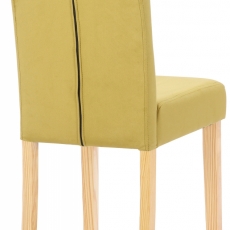 Jídelní židle Cello I., samet, přírodní / žlutá - 4