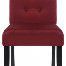 Jídelní židle Cello II., samet, černá / červená - 2
