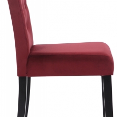 Jídelní židle Cello II., samet, černá / červená - 3