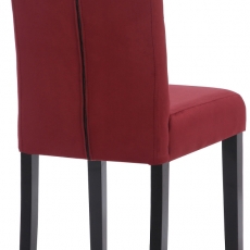 Jídelní židle Cello II., samet, černá / červená - 4