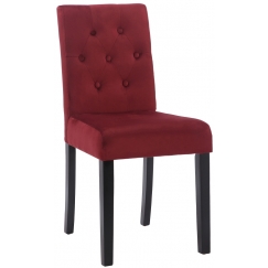 Jídelní židle Cello II., samet, černá / červená