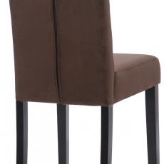 Jídelní židle Cello II., samet, černá / hnědá - 4