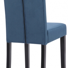 Jídelní židle Cello II., samet, černá / modrá - 4