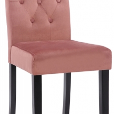 Jídelní židle Cello II., samet, černá / růžová - 1