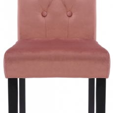 Jídelní židle Cello II., samet, černá / růžová - 2