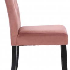 Jídelní židle Cello II., samet, černá / růžová - 3