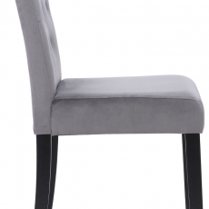 Jídelní židle Cello II., samet, černá / šedá - 3