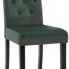 Jídelní židle Cello II., samet, černá / zelená - 1
