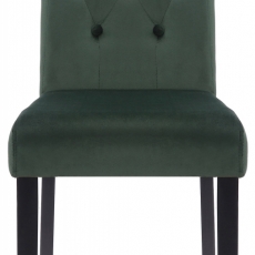 Jídelní židle Cello II., samet, černá / zelená - 2