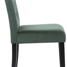 Jídelní židle Cello II., samet, černá / zelená - 3