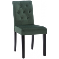 Jídelní židle Cello II., samet, černá / zelená