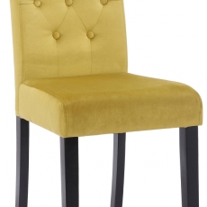 Jídelní židle Cello II., samet, černá / žlutá - 1