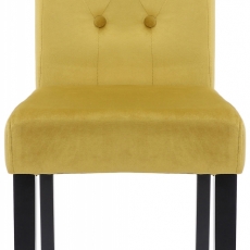 Jídelní židle Cello II., samet, černá / žlutá - 2