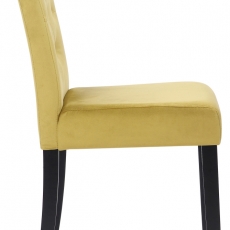 Jídelní židle Cello II., samet, černá / žlutá - 3