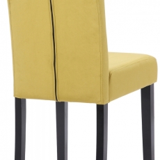 Jídelní židle Cello II., samet, černá / žlutá - 4