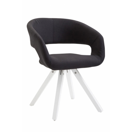 Jídelní židle Christin, černá / bílá - 1