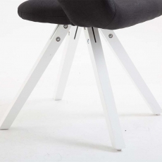 Jídelní židle Christin, černá / bílá - 7