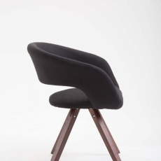 Jídelní židle Christin, černá / hnědá - 3